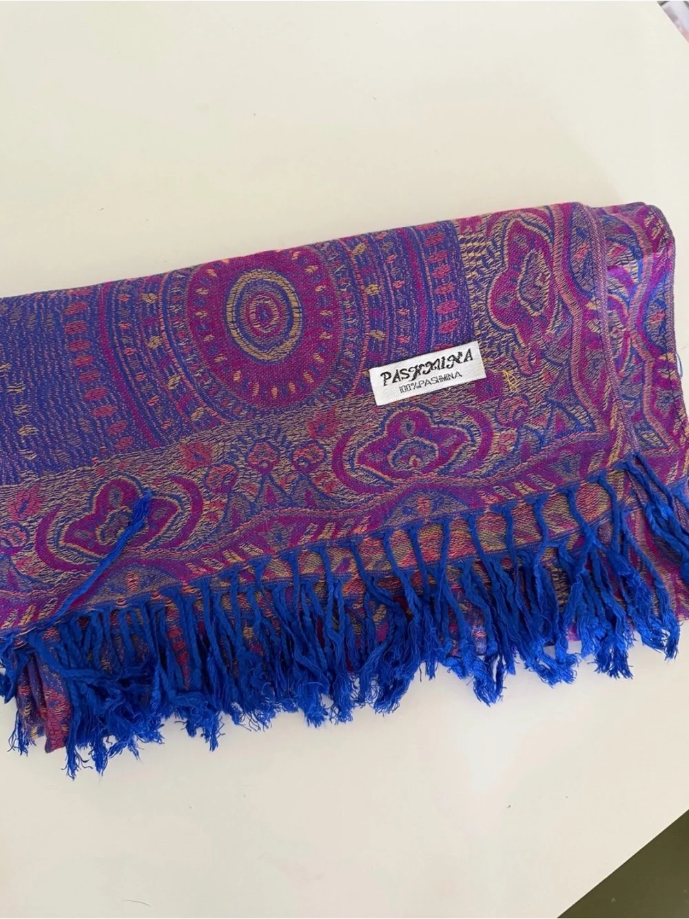 Paisley Jacquard Pashmina Shawl/Scarf Purchased in India